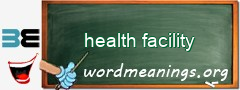 WordMeaning blackboard for health facility